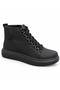 Men's All-Black Lace-Up High-Top Comfortable Casual Sneaker/Sneaker Boot BA0713