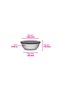 Alinda Glass Storage Container Set of 6 Small Size 345 ml Round Gray Plastic Lid (Breakfast) - 4