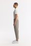 Men's Oil Green Classic Waist Cotton Jersey Carrot Fit Pants A51Y3013 - 2
