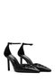 Women's Black Ankle Buckle Thin Heeled Leather Shoes 25Sfd162018 - 3