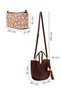 Women's Burgundy Long Strap Printed Shoulder Bag 26Sbd251926 - 2