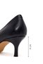 Women's Black Thin Heeled Leather Stiletto Af200019Dv - 4