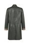 Marina Women's Green Oversize Leather Coat 26Sgd5675U4 - 2