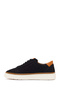 Men's Black Lace-Up Nubuck Leather Sneaker 26SFD6754V3 - 3