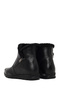 Women's Black Zippered Leather Comfort Boots Wf410013Dv - 6
