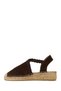 Women's Brown Suede Leather Espadrille 26Sfd206610 - 3
