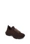 Zero Women's Brown Lace-Up Stone Detailed Fabric Sneaker Af520000Tt - 7