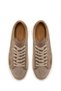 Men's Beige Lace-Up Thick Soled Suede Leather Sneaker Wm710014Ds - 4
