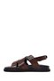 Men's Brown Leather Sandals 26Sfd692618 - 3