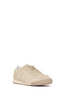 Women's Beige Lace-Up Suede Leather Sneaker 26Pfd420410 - 7