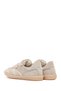 Women's Beige Lace-Up Sports Shoes, Suede Leather Sneaker 26Pfd371210 - 6