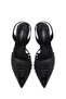 Women's Black Open Back Patent Leather Thin Heeled Shoes 25Sfd 161816 - 8