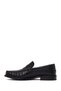 Men's Black Leather Casual Loafer Wm750038Dv - 3