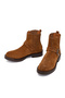 Women's Tan Suede Leather Chelsea Boots 25Wfd133710 - 4
