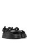 Women's Black Banded Thick Soled Jelly Sandals 25Sfe4753Pv - 3
