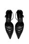 Women's Black Ankle Buckle Thin Heeled Leather Shoes 25Sfd162018 - 8