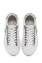 Women's White New Era Lace-Up Sneakers, Genuine Leather Sneakers G03G100017 - 7