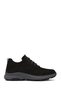 Men's Black Lace-Up Thick Soled Nubuck Leather Casual Sneaker Wm700005Dn