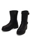 Women's Black Joel Zippered Leather Boots 021Z100011 - 4
