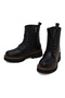 Women's Black Zippered Thick Soled Leather Boots Wf190073Dv - 4