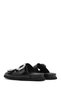 Women's Black Buckle Stone Slippers 25Sfe400918 - 5