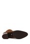 Women's Tan Zippered Thick Heeled Suede Leather Boots 25Wfd162910 - 6