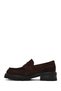 Women's Brown Thick Soled Suede Leather Loafer 25Afd270510 - 2