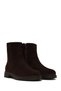 Women's Brown Zippered Suede Leather Boots Wf410005Ds - 2