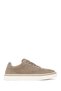 Men's Beige Lace-Up Suede Leather Sneaker 26SFD611610