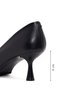 Women's Black Thin Heeled Leather Stiletto Af200018Dv - 5