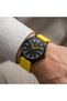 Men's Watch with Yellow Silicone Strap and Black Dial, NVM59-ZR2, Featuring a Calendar - 2