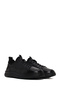 Men's Black Lace-Up Thick Soled Leather Sneaker Wm660010Dk - 2