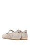 Women's Beige Strappy Suede Shoes, Leather Ballerinas 26Pfd370410 - 6