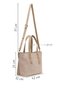 Women's Light Beige Long Strap Suede Leather Shoulder Bag 26Pbd253510 - 2