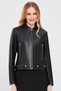 Sharon Women Black Short Leather Jacket 24Sge51751M - 3