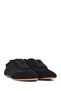 Women's Black Lace-Up Stone Suede Leather Sneaker 26Pfd431810 - 2