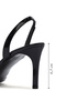 Women's Black Open Back Patent Leather Thin Heeled Shoes 25Sfd 161816 - 2