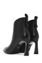 Women's Black Zippered Heeled Leather Boots Af530001Dv - 6