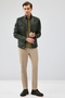 Wade Men's Khaki Slim-Fit Leather Coat 22Wgd6462Ve - 7