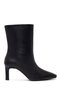 Women's Black Thin Heeled Leather Boots Wf160008Dv