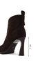 Women's Brown Zippered Heeled Suede Leather Boots Af530001Ds - 4