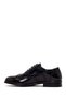 Men's Black Lace-Up Leather Classic Shoes Wm750021Da - 3