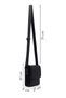 Men's Black Long Strap Leather Messenger Bag 25Wbd3540Ft - 2
