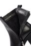 Women's Black Heeled Zippered Leather Boots Wf180007Df - 7