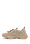 Zero Women's Beige Lace-Up Stone Detailed Fabric Sneaker Af520000Tt - 3