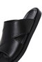 Men's Black Leather Slippers 26Sfd625118 - 8