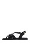 Women's Black Buckle Leather Sandals 25Sfd130718 - 2