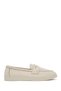 Women's Beige Stone Detailed Genuine Leather Shoes, Casual Shoes, Daily Shoes 25Sfd2022Ft
