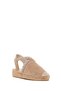 Women's Beige Suede Leather Espadrille 26Sfd206610 - 7