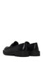 Women's Black Thick-Soled Leather Loafer Af450010Dv - 6